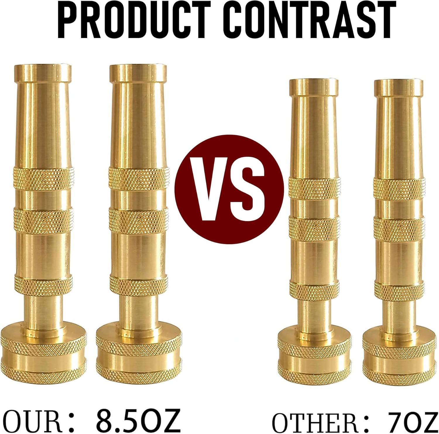 90 Degree Hose Elbow Connectors + 4" Adjustable Twist Hose Nozzle