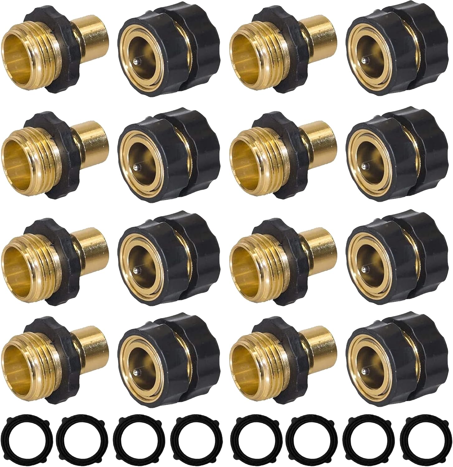 Garden Hose Quick Connect + Nozzle Twist and Nozzle Jet