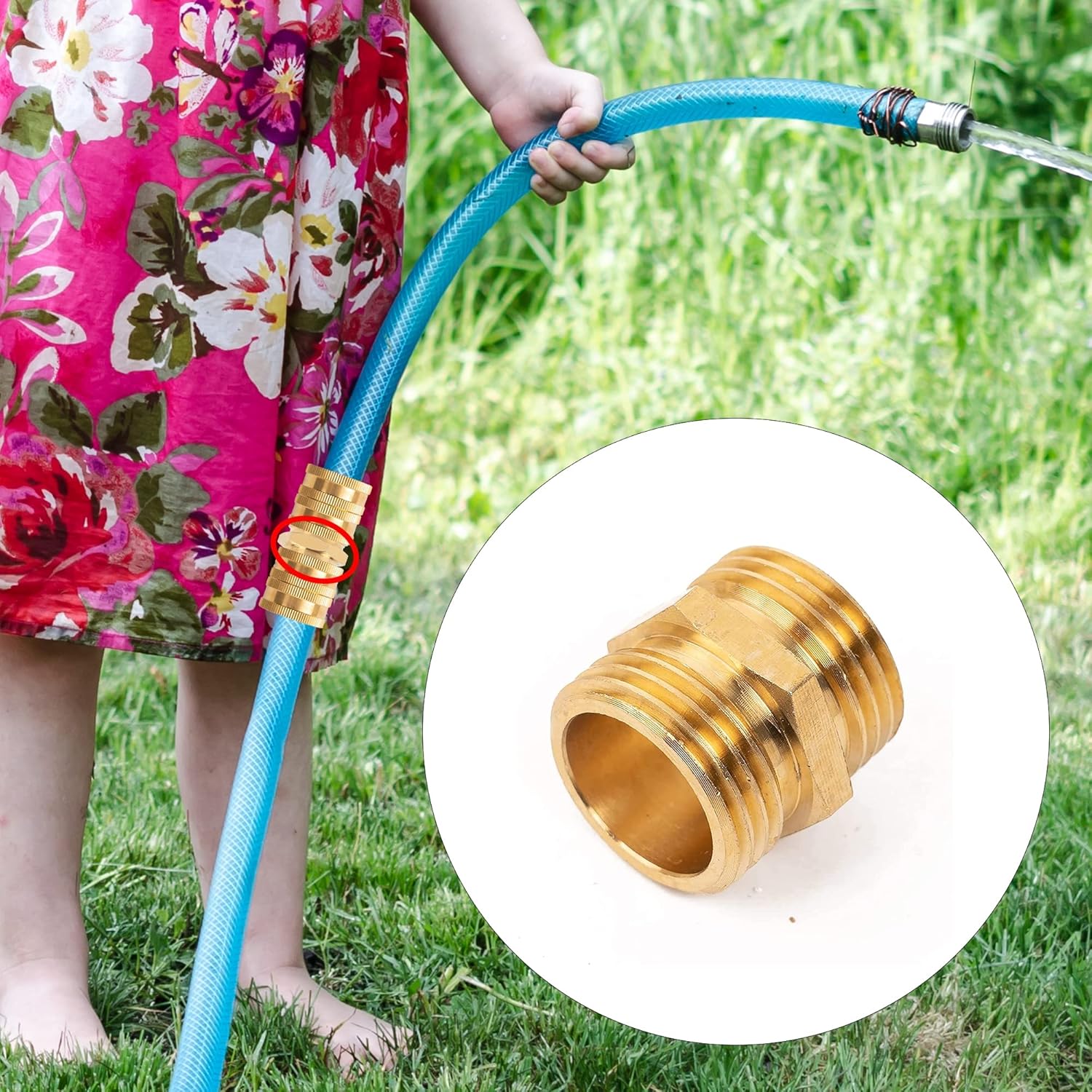 Garden Hose Adapter + Hose Protector