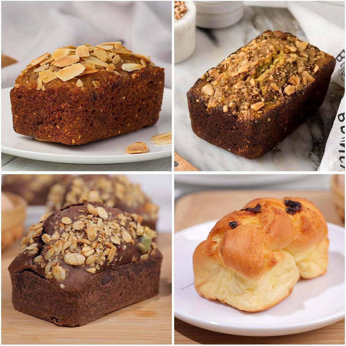 Mini Loaf Pans, Metal Reinforced Frame Silicone Bread Loaf Pans 8 Cavities Nonstick for Baking Cornbread, Mini Bread, Brownie, Cheesecake, Chocolate 2 Pack Confetti