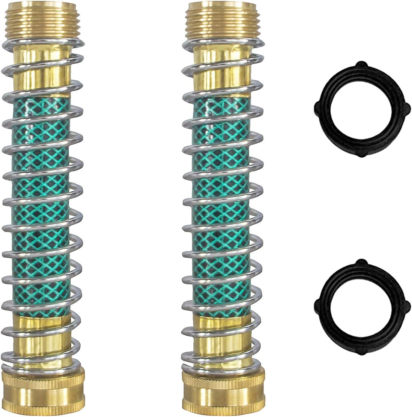 Garden Hose Protector + 4" Twist Hose Nozzle, 2" Jet Sweeper Nozzle