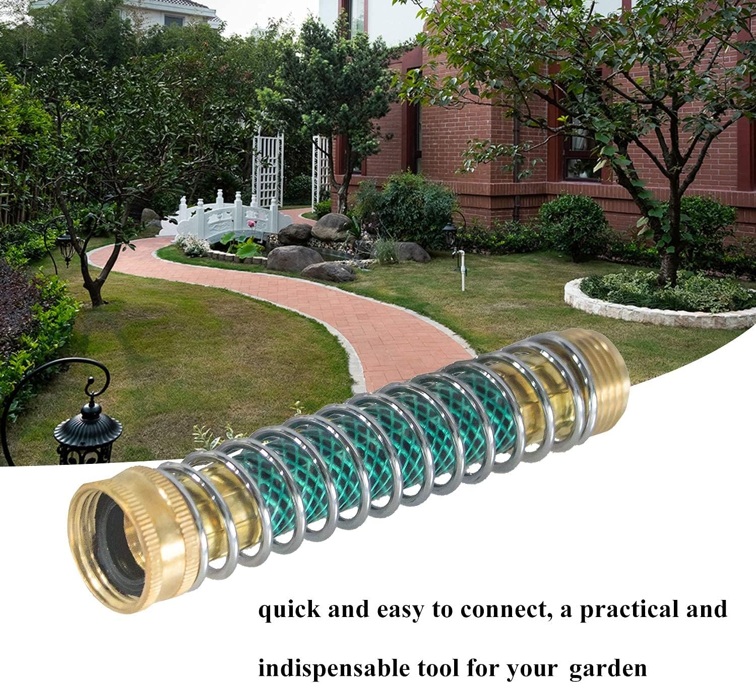 Garden Hose Protector + 4" Twist Hose Nozzle, 2" Jet Sweeper Nozzle