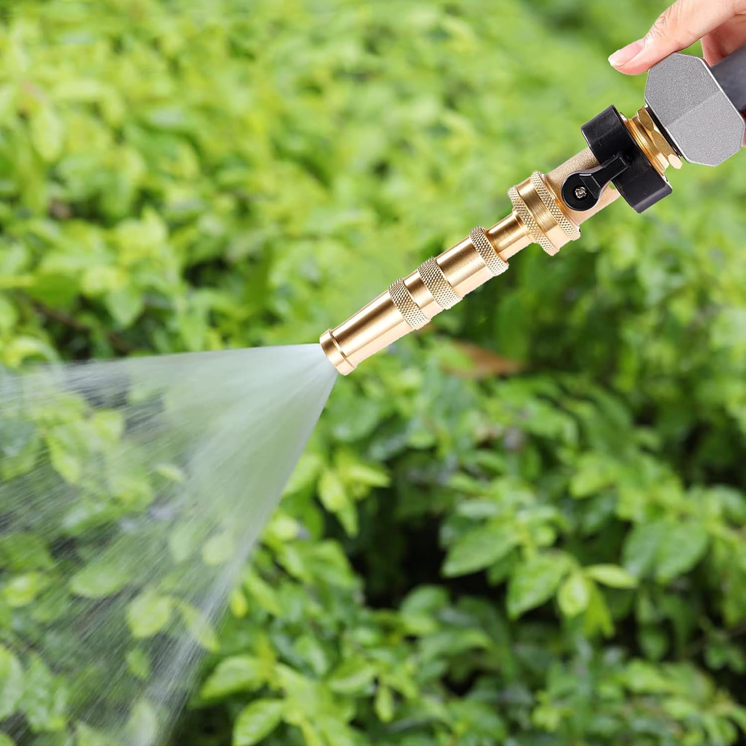 Garden Hose Protector + 4" Twist Hose Nozzle, 2" Jet Sweeper Nozzle
