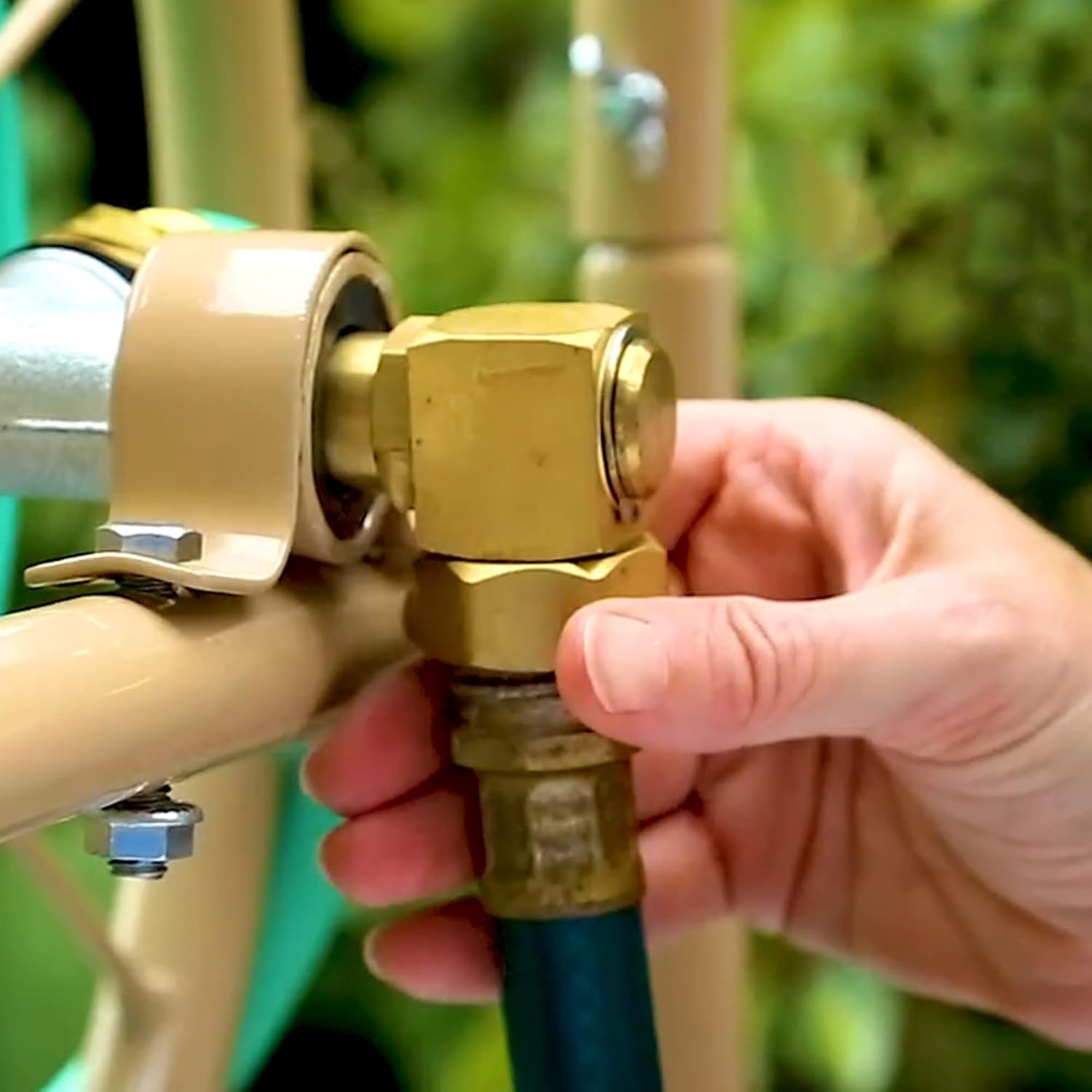 Garden Hose Protector + Garden Hose Adapter