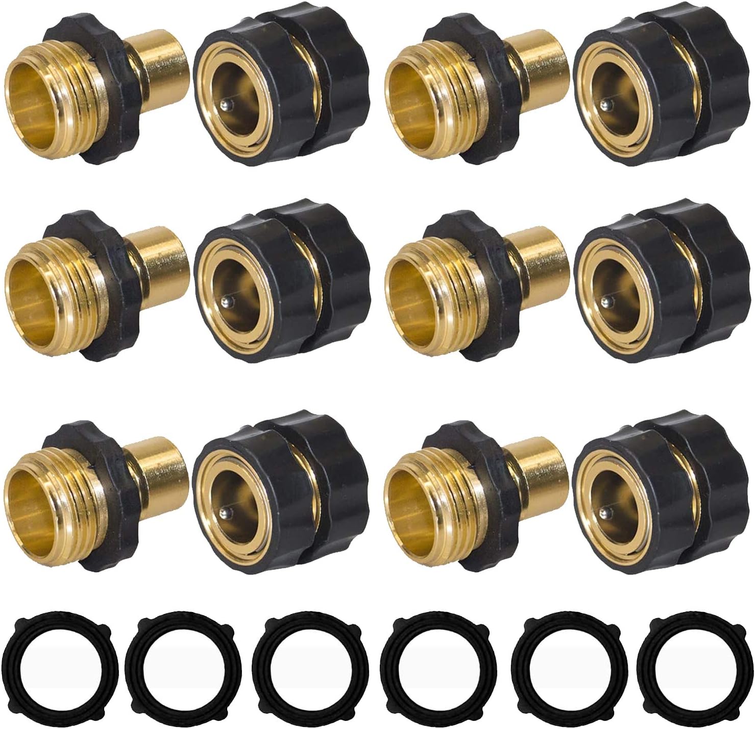 Garden Hose Quick Connector + Brass Bulkhead Fitting