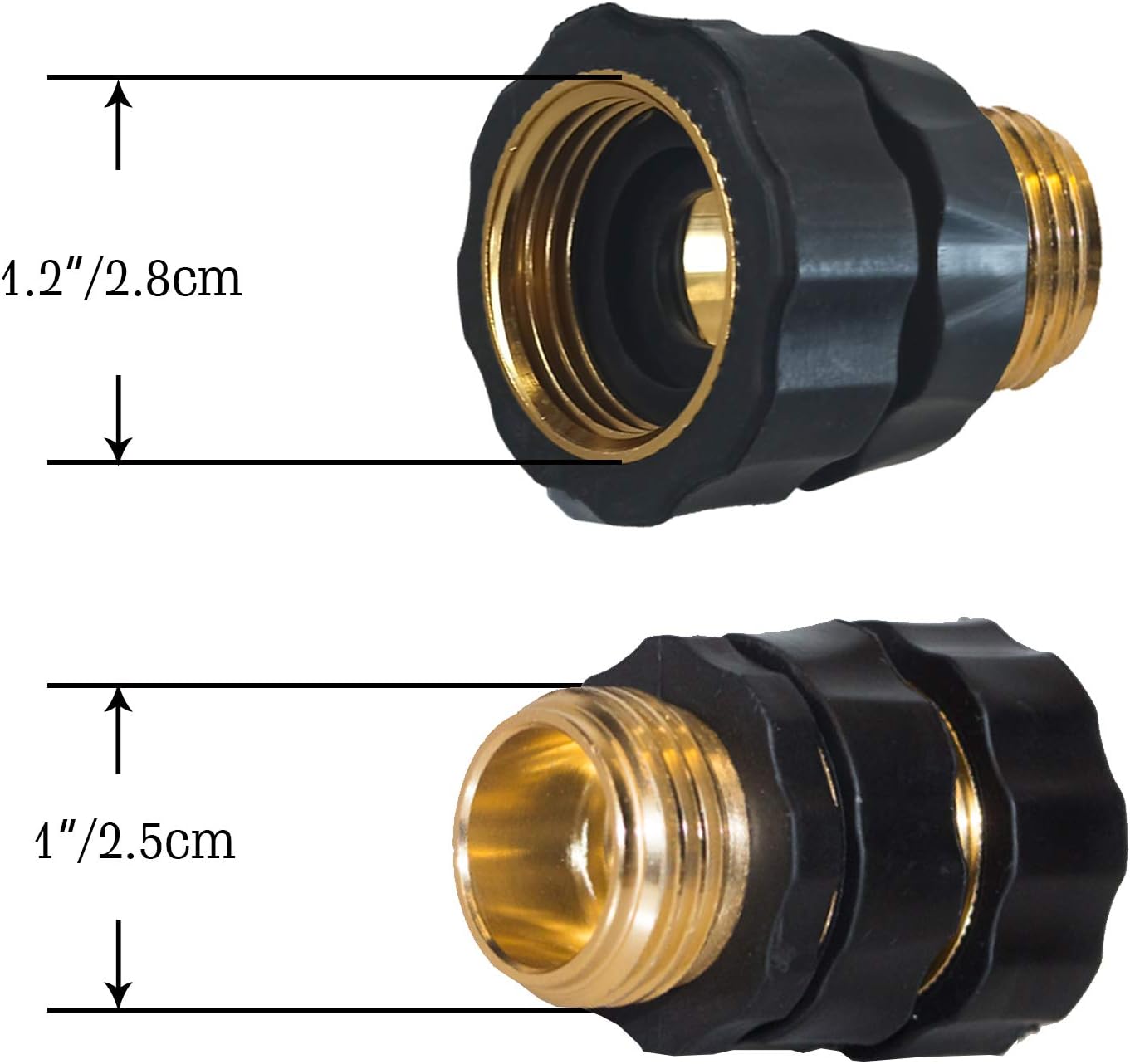 Garden Hose Quick Connector + Brass Bulkhead Fitting