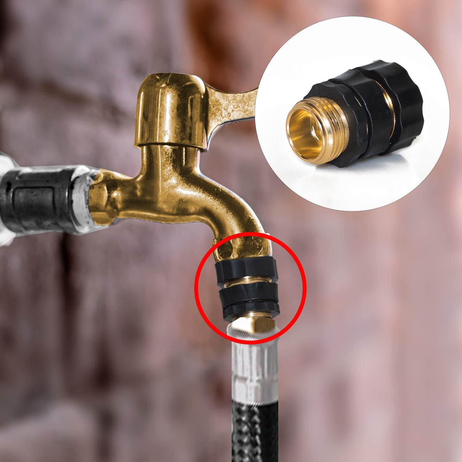 Garden Hose Quick Connector + Brass Bulkhead Fitting