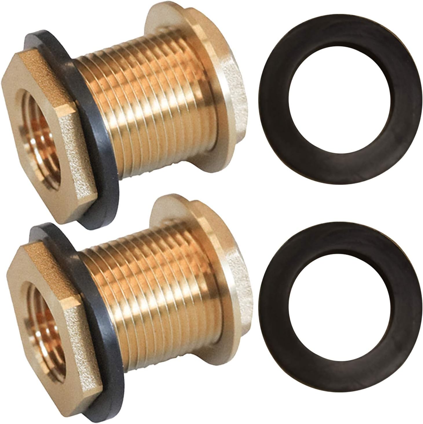 Garden Hose Quick Connector + Brass Bulkhead Fitting