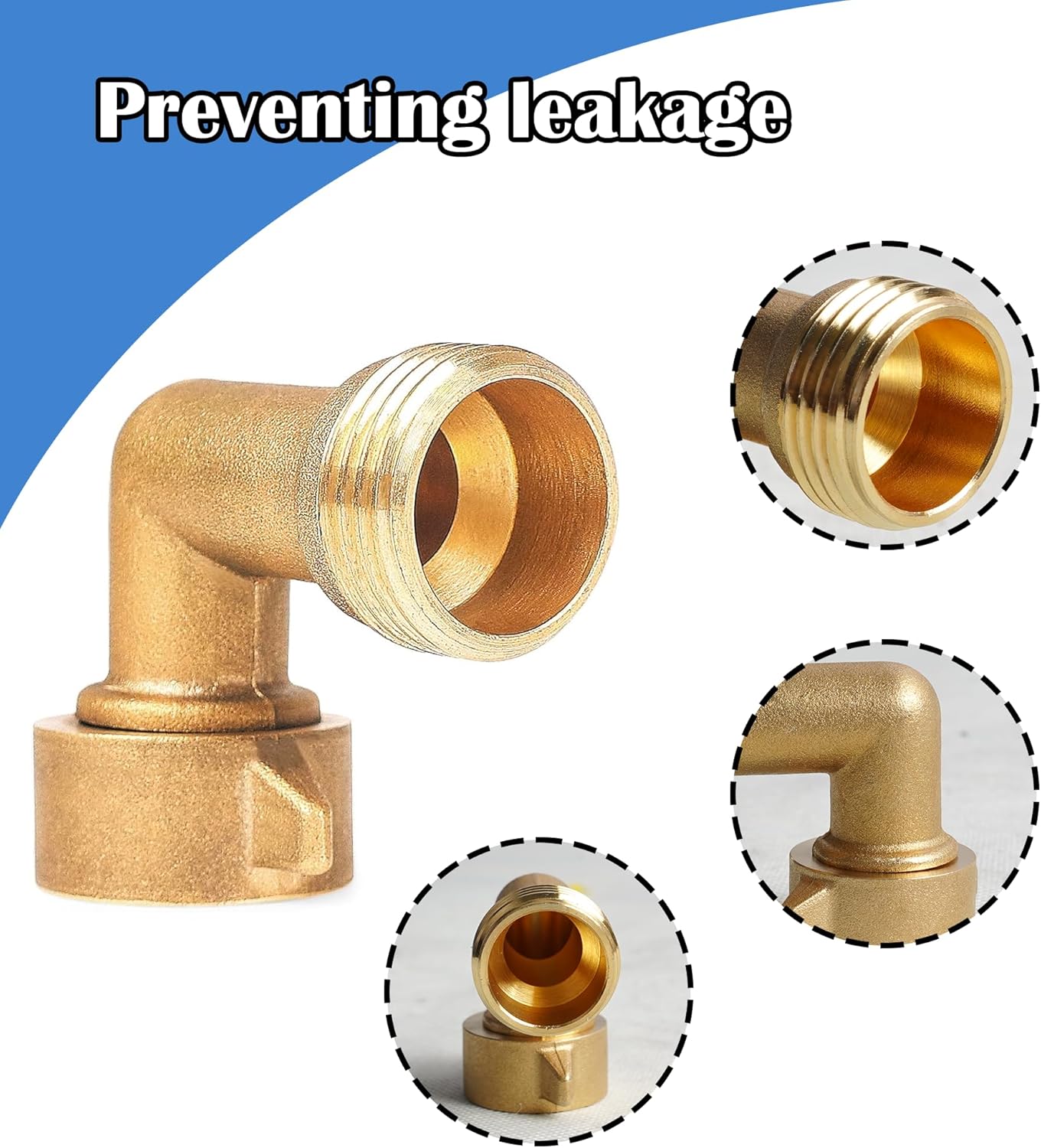 4" Twist Hose Nozzle + 90 Degree Garden Hose Elbow Connectors