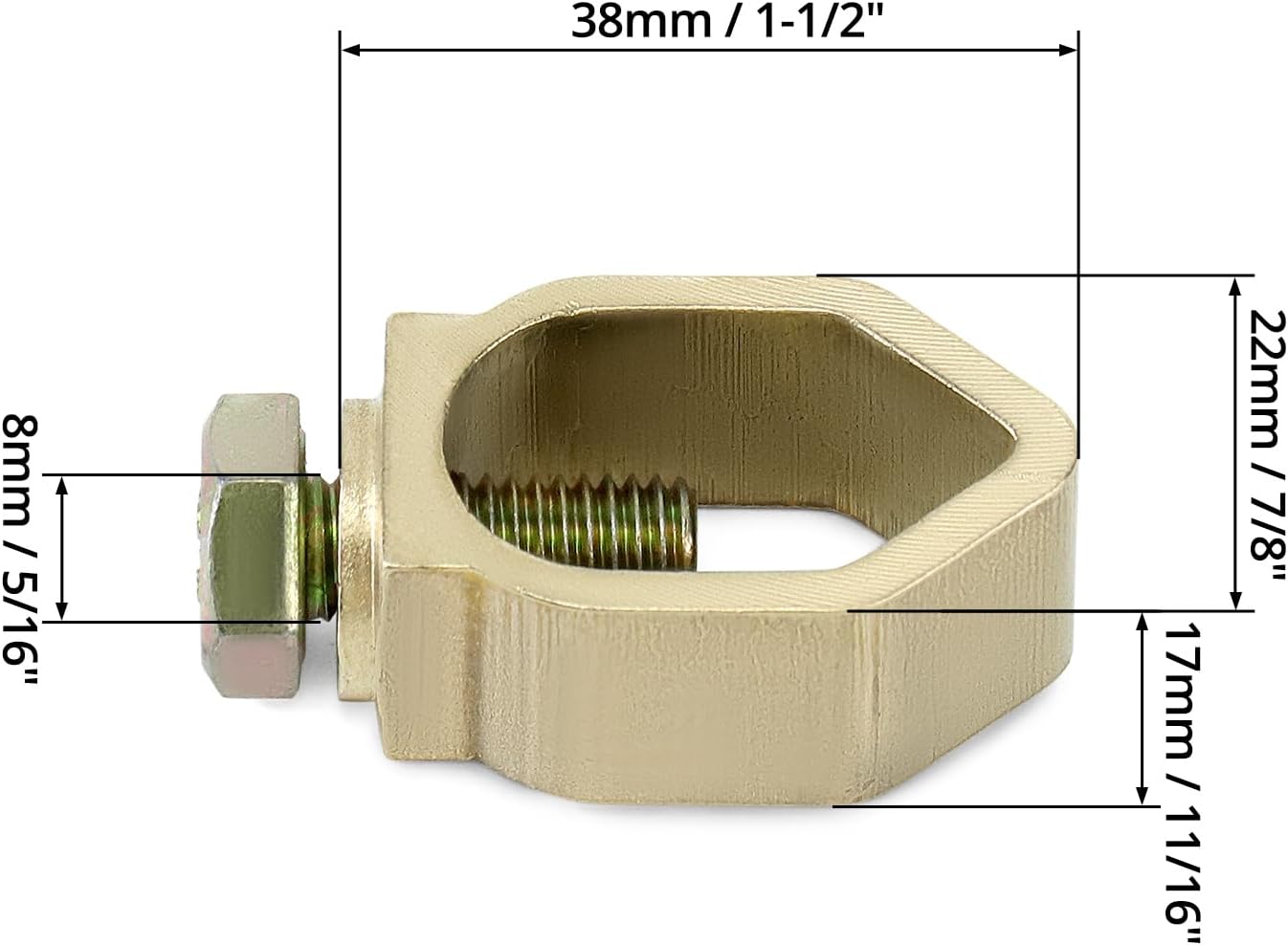 Direct Burial Ground Rod Clamp, 10 Pack 5/8" Diameter Copper Mechanical Connectors