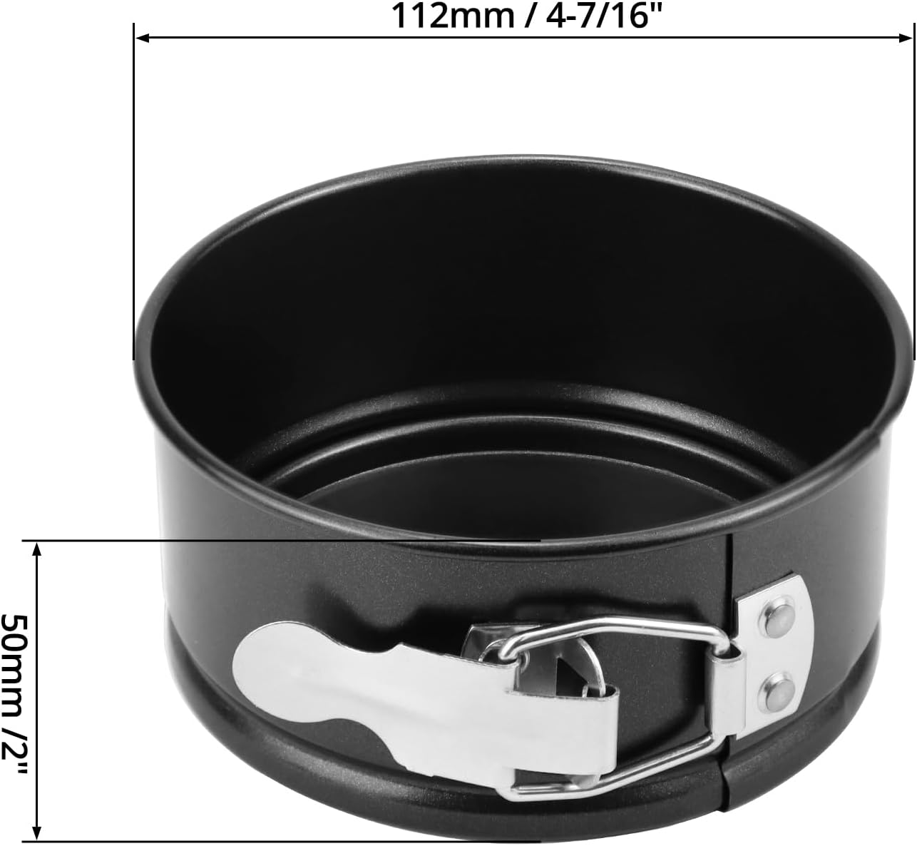 4 Inch Springform Pan Set, Nonstick, Leakproof Mini Cheesecake Pans with Removable Bottom, Carbon and Stainless Steel Construction, 8 Pcs