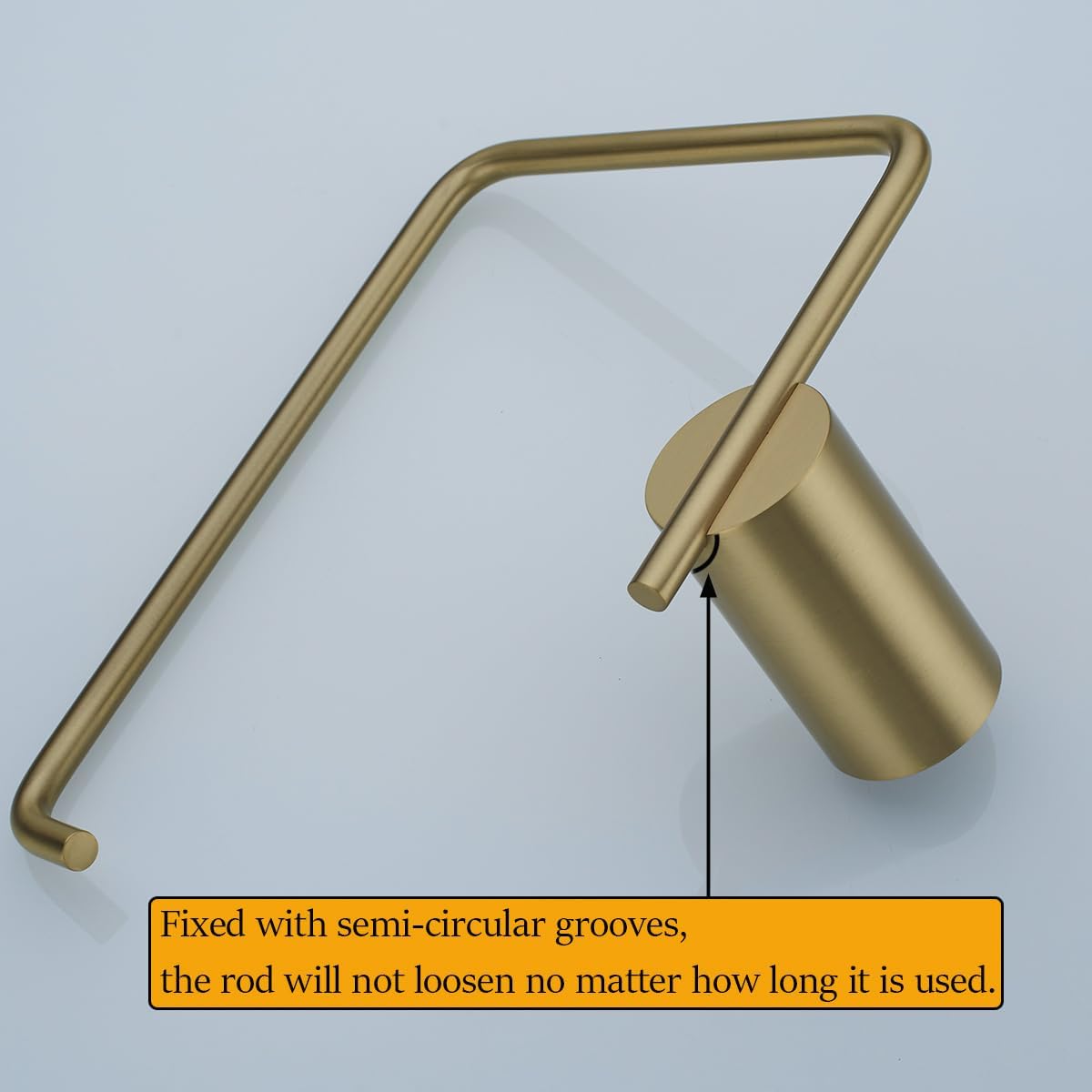 Brushed Gold Towel Ring Wall Mounted Hand Towel Holder for Bathroom Solid SUS304 Stainless Steel Bath Hand Towel Hangers.RD-96068-5BG-2