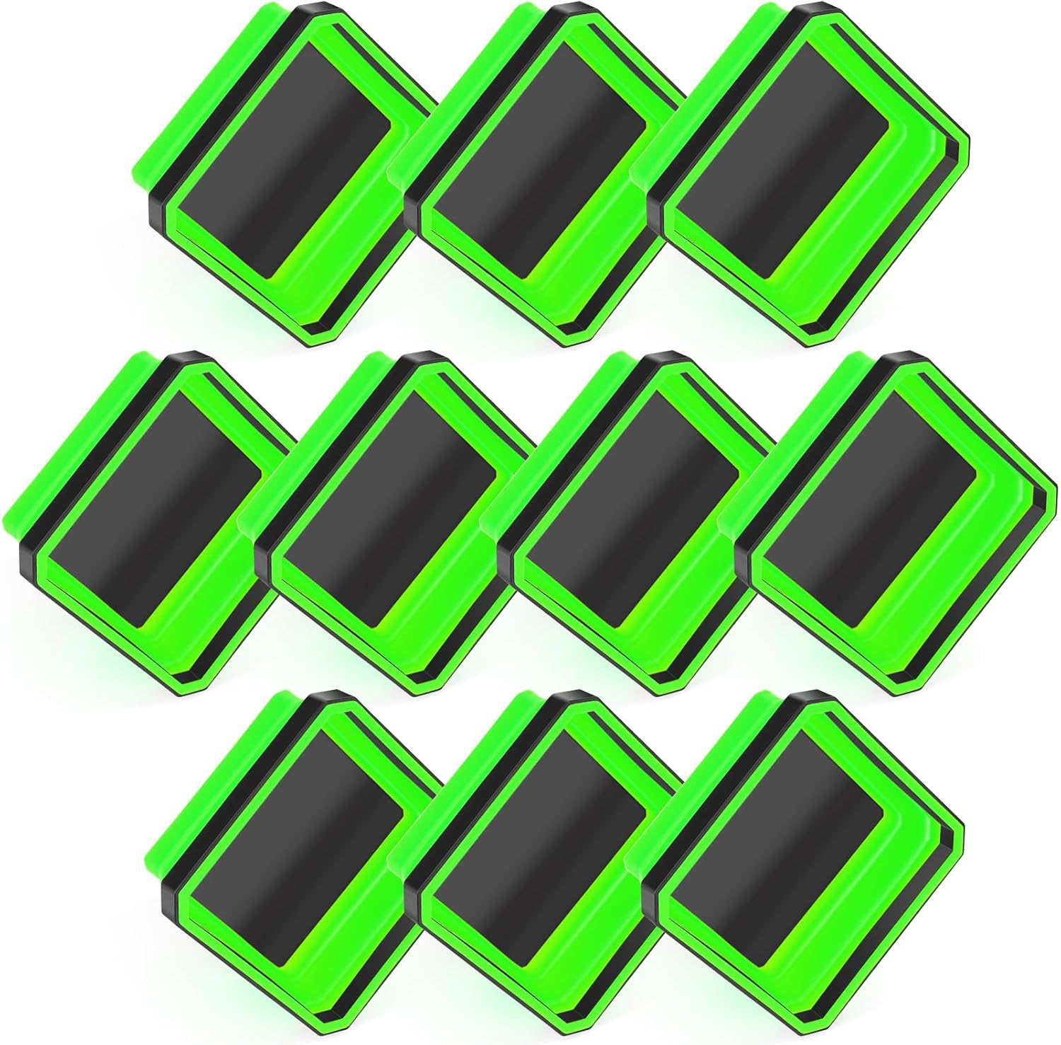 10 Pcs Magnetic Tool Tray Collapsible Foldable Parts Trays Set Magnetic Screw Tray Magnetic Parts Bowl Square Silicone Magnetic Tool for Bolts Nuts Washers Pins Screw Parts Green