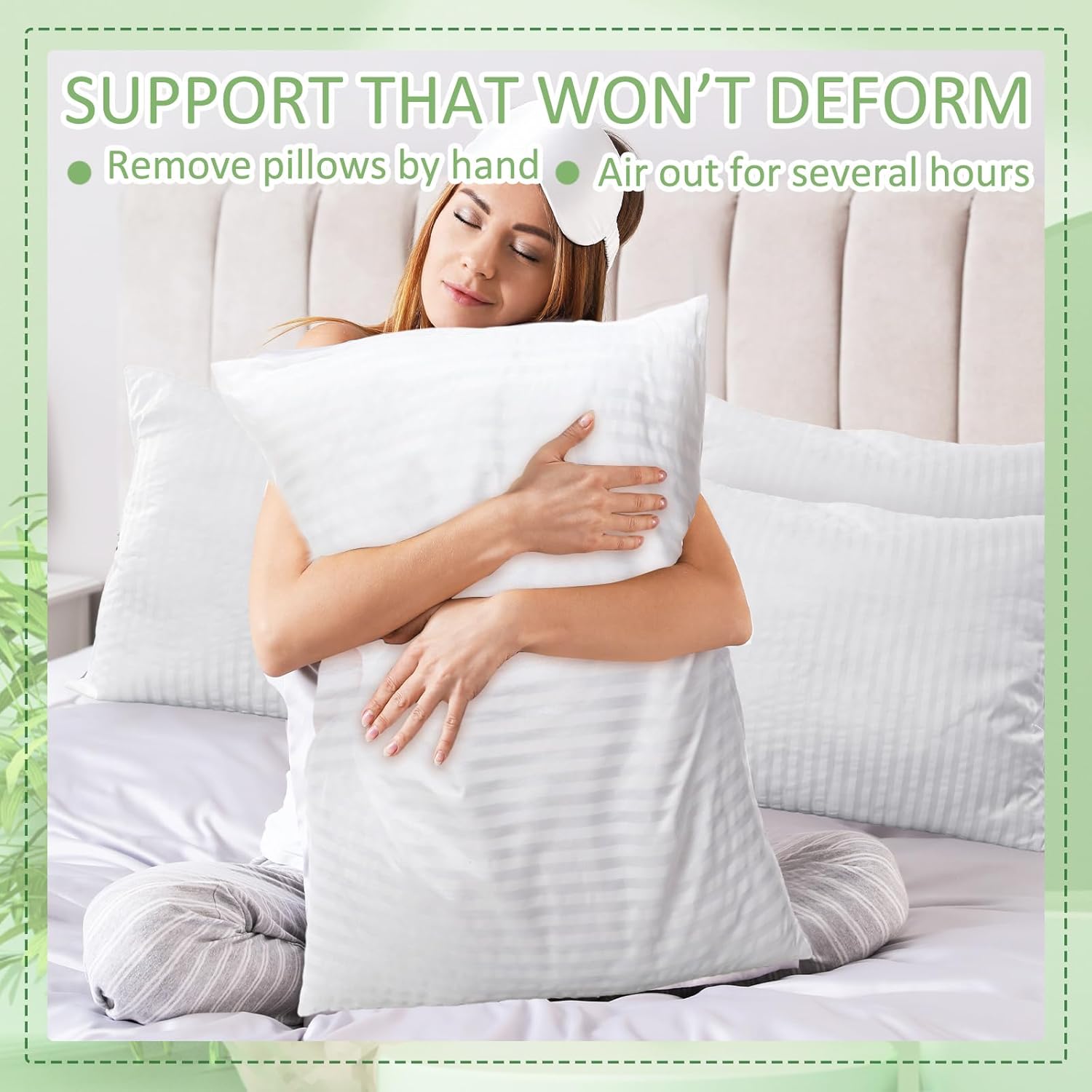 20 Pcs Standard Bed Pillows for Sleeping Soft Down Alternative Hotel Bedding Pillows Inserts for Stomach Side and Back Sleepers 20 x 26 Inch