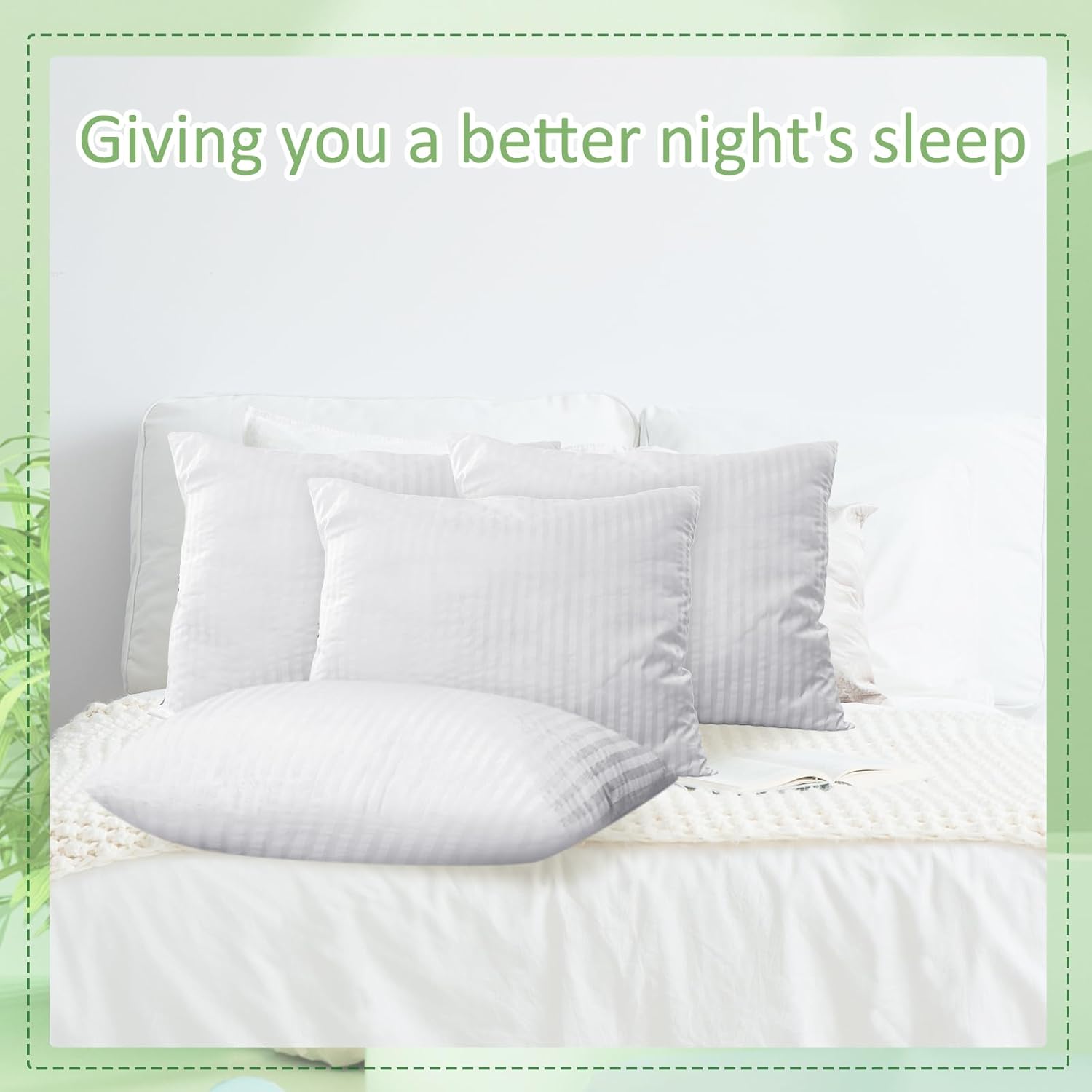20 Pcs Standard Bed Pillows for Sleeping Soft Down Alternative Hotel Bedding Pillows Inserts for Stomach Side and Back Sleepers 20 x 26 Inch