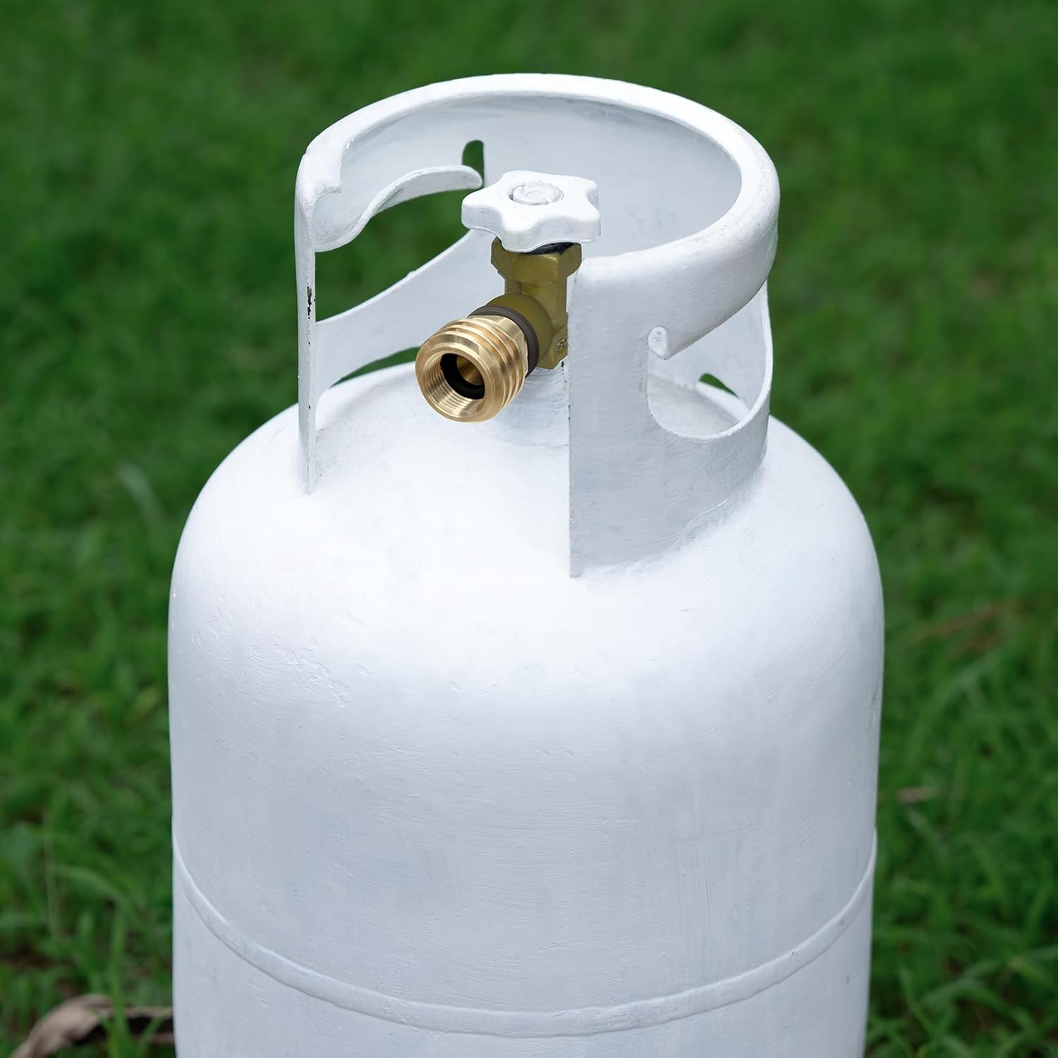 POL to QCC1 Propane Tank Adapter - Old to New, 100 lb LP Tank Valve to Type-1 Fitting, Solid Brass, 2 Pack