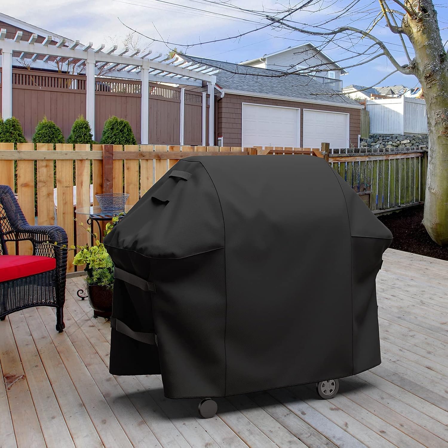 72 Inch Waterproof Cover for Outdoor Grills and Griddles - Compatible with Members Mark, Napoleon Prestige 500, Cuisinart Woodcreek 4-in-1 and More 5-6 Burner Models