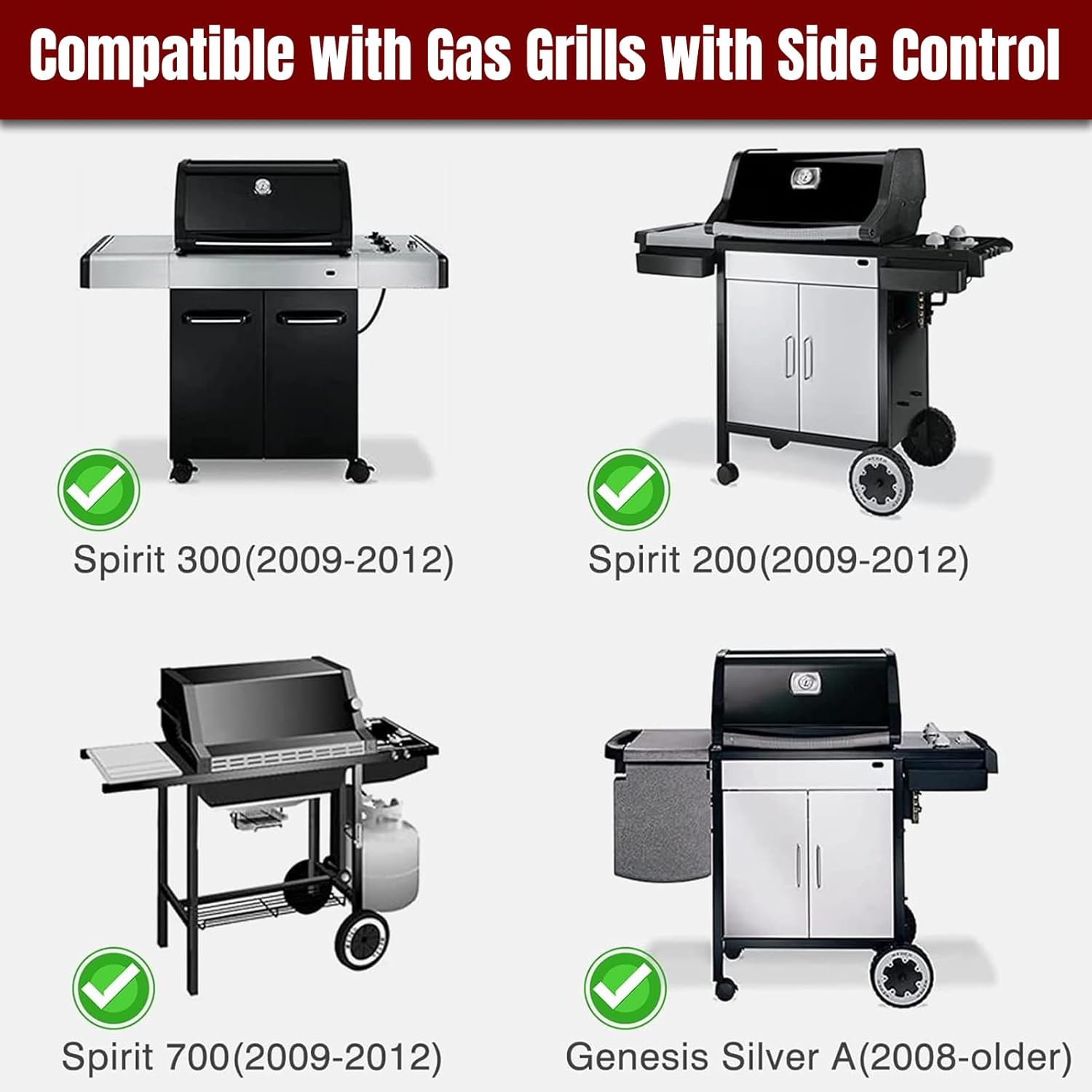 1819-51 1836-32 Grill Igniter Kit, Replacement for Weber 91360 Spirit E-310, E-320 200, E-210, Igniter Kit for Weber Spirit 200 & 300 Series with Side Control 2009-2012 Gas Grills