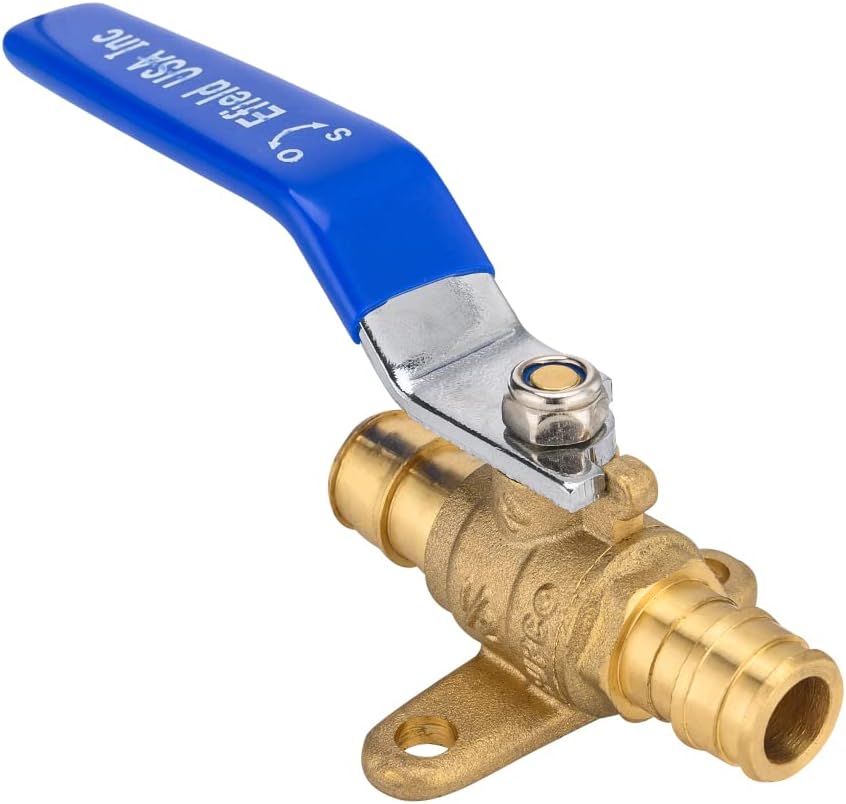 1/2 Inch Pex A Expansion Brass Full Port Shut-off Ball Valve with Drop-ear, ASTM 1960, UPC Certified, VALVE027