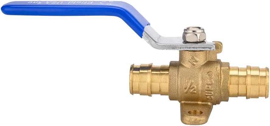1/2 Inch Pex A Expansion Brass Full Port Shut-off Ball Valve with Drop-ear, ASTM 1960, UPC Certified, VALVE027