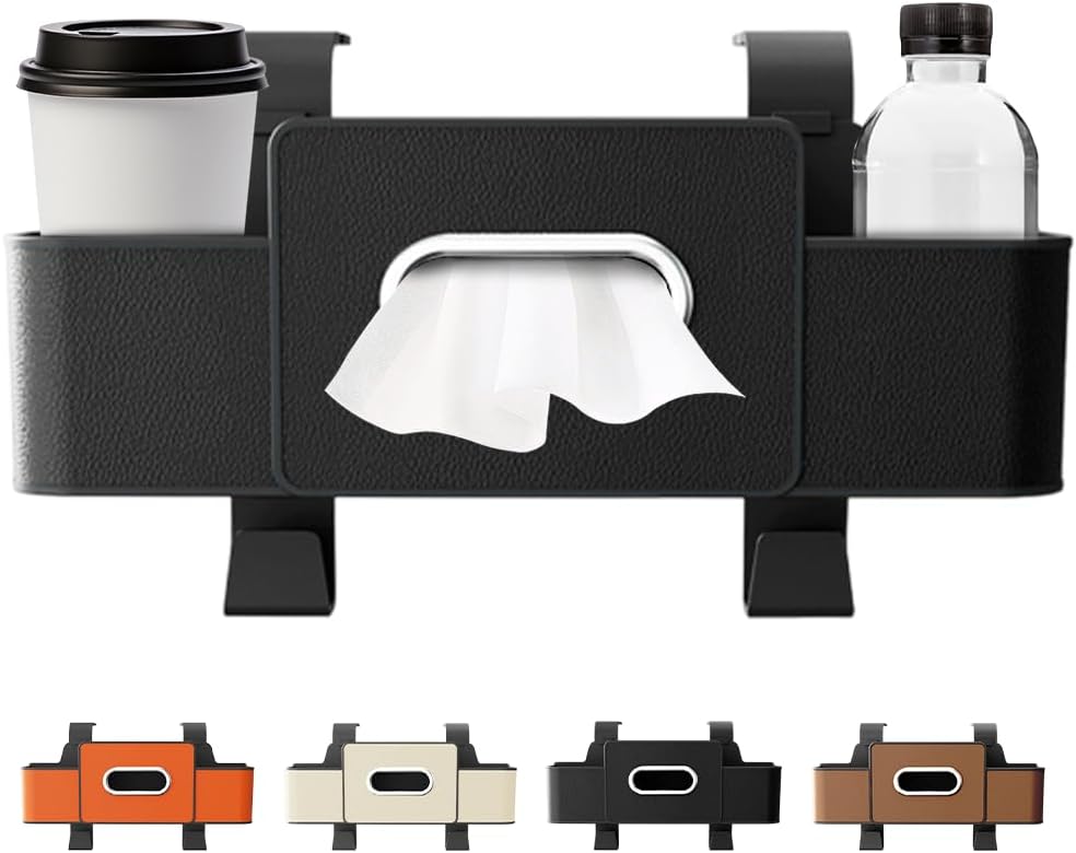 3 In 1 Car Backseat Organizer, 2026 New Multifunctional Back Seat Car Organizer for Hold Phones, Upgrade Car Seat Back Storage Box Keep Your Ride Clean Organized Black