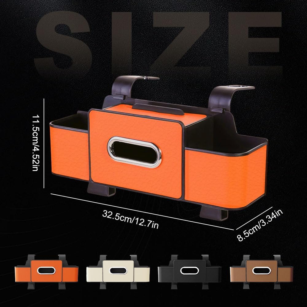 3 In 1 Car Backseat Organizer, 2026 New Multifunctional Back Seat Car Organizer for Hold Phones, Upgrade Car Seat Back Storage Box Keep Your Ride Clean Organized Black