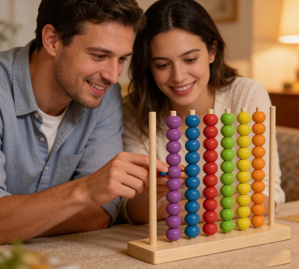 Color Matching Stacking Puzzle Game, 2026 New Fast-Paced Rainbow Ring Stacking Puzzle Game, Upgrade Wooden Color Match Challenge Game for Family Fun and Strategy Lovers #02