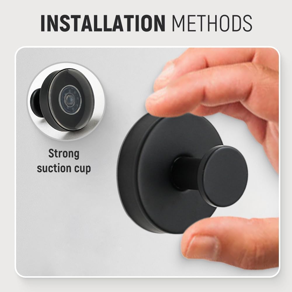 Suction Cup Hooks for Wreaths on Glass, 2025 New Stainless Steel Waterproof Suction Cup Hooks, Upgrade Hold No Drill Hooks for Bathroom Shower Mirrors Kitchens Hanging Towels Hooks 2, Goldern