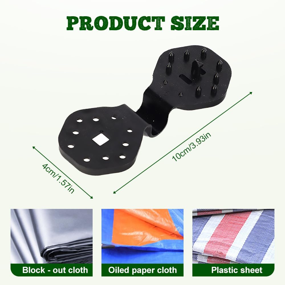 Shade Cloth Heavy Duty Lock Grip, 2026 New Greenhouse Shade Cloth Fix Clamp Tent Clips Windproof Awning Clamp Grip, Upgrade Greenhouse Cloths Fix Clamp 30/50/60Pcs Lock Grip Set 30, Black