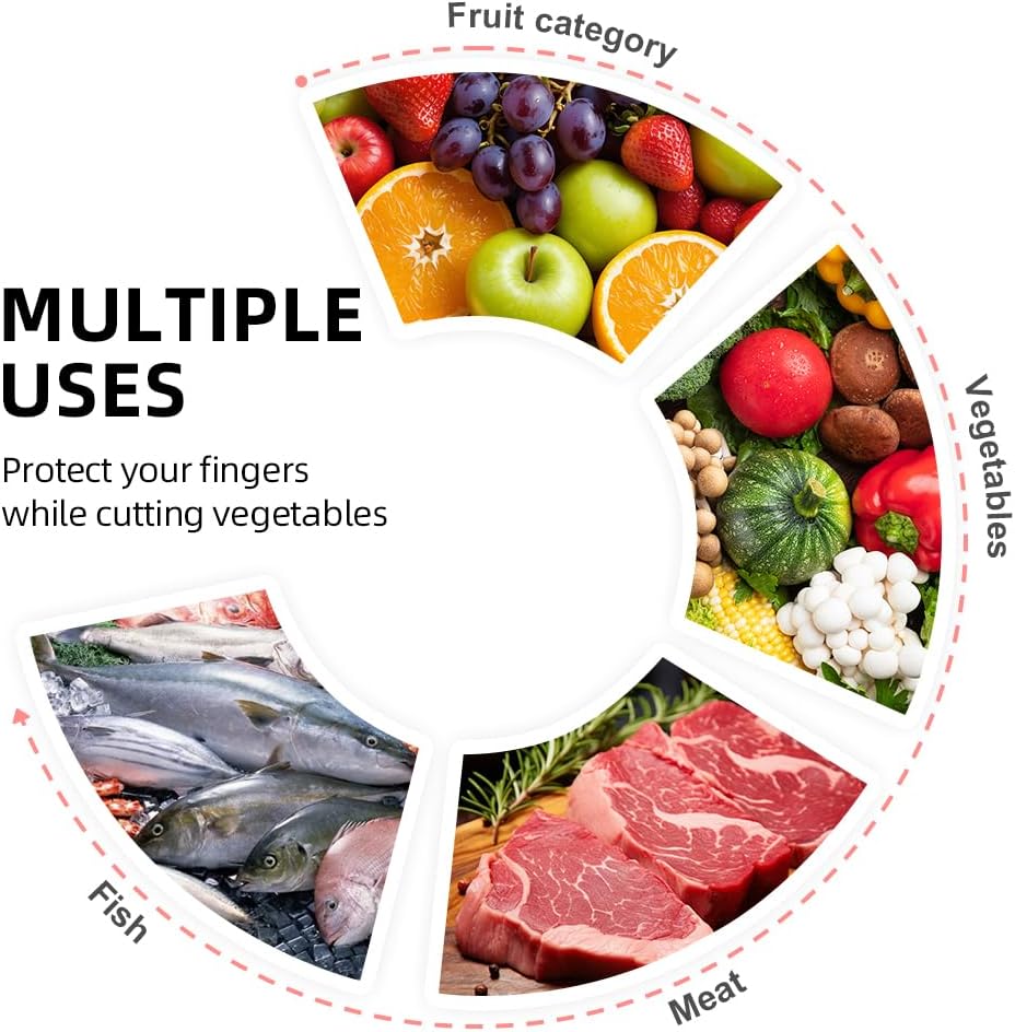 Stainless Steel Cutting Finger Guard, 2025 New Stainless Steel Finger Protector for Cutting, Upgrade Multipack Slicing Tool Finger Protector for Kitchen Protector Avoid Hurting 2