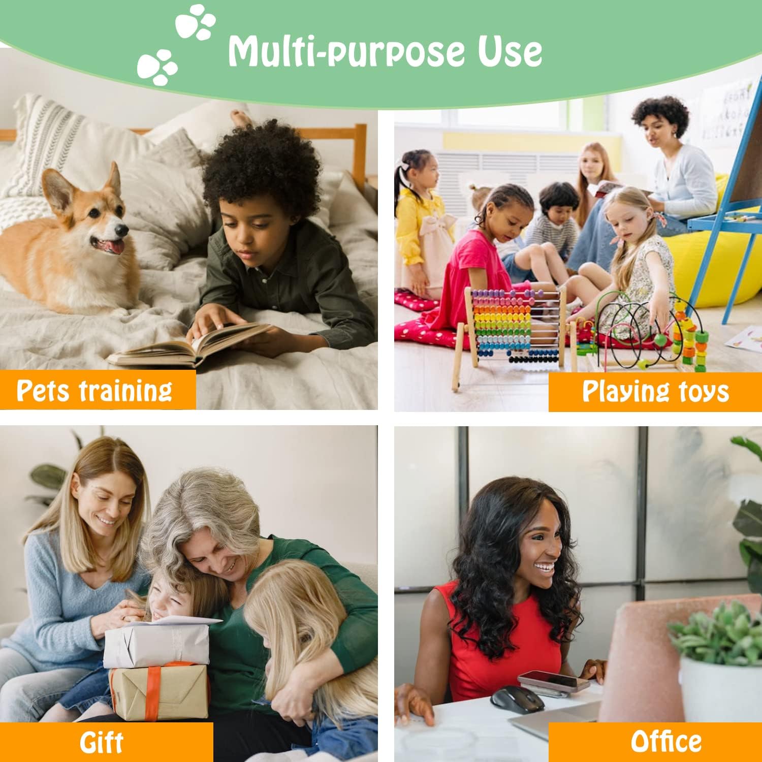 Voice Recording Button for Communication Pet Training Buzzer,30 Second Record&Playback Dog Toy,Voice Recording Clicker for Cat,Puppy,Pet Trainin,Funny Gift for Study Office Home 8Pcs
