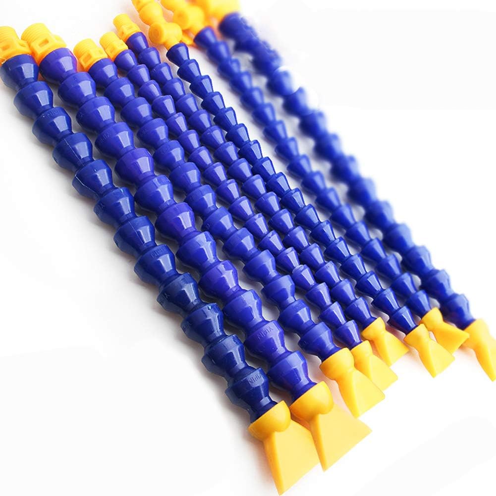 1/2" Thread Water Oil Coolant Hose Pipe Plastic Adjustable Flexible Cooling Tube for Hydraulic Machinery/Water Cooling System Pack of 10