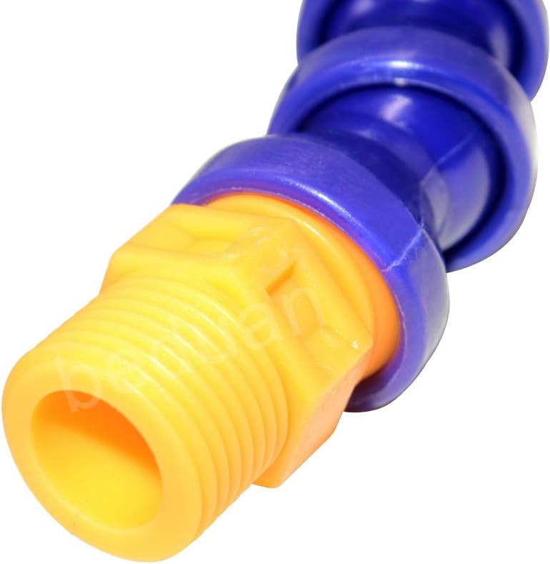 1/2" Thread Water Oil Coolant Hose Pipe Plastic Adjustable Flexible Cooling Tube for Hydraulic Machinery/Water Cooling System Pack of 10