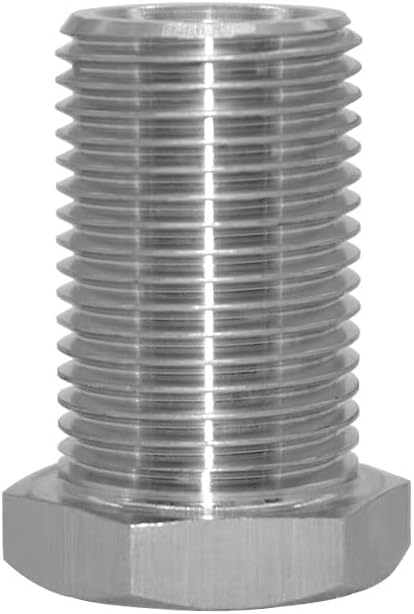 1/4" NPT Stainless Steel Female Bulkhead Coupler Thru-bulk Pipe Fitting 1-1/2" Length Full Female Thread