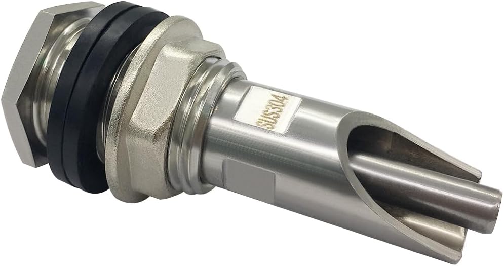 304 Stainless Steel Pig Nipple Waterer with 1/2 Female Bulkhead Fittings for Barrel Kit Feeder Automatic Water Drinker Durable Antirust Set of 5