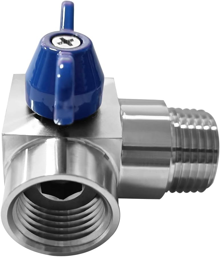 1/2” NPT Mini Ball Valve Male to Female 90 Degree Stainless steel Street Elbow Shut Off Valve