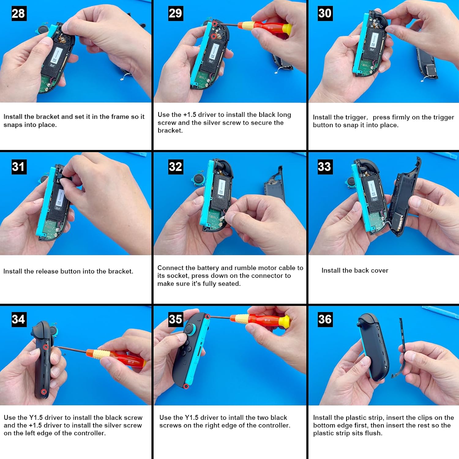 Replacement Joysticks Compatible with Nintendo Switch 2 Joycon Controller 2025 , Drift Fix Repair Kit Screwdriver Pry Tools Accessories Analog Thumb Stick Right+Left
