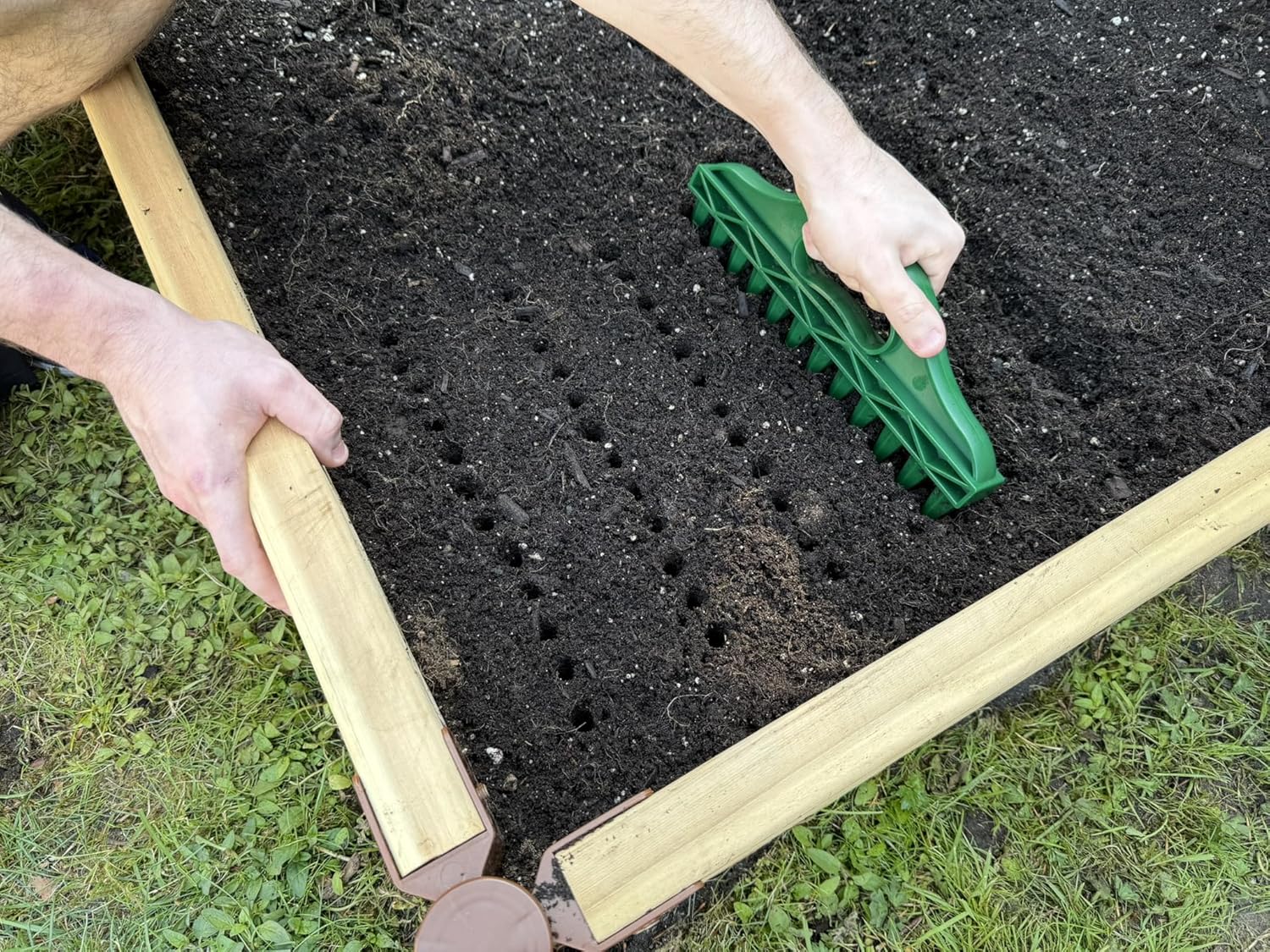 The Row Seeder by – Handheld Garden Tool for Precise Seed & Seedling Spacing in Rows & Seed Trays – for Vegetables, Flowers & Herbs. Durable & Ergonomic