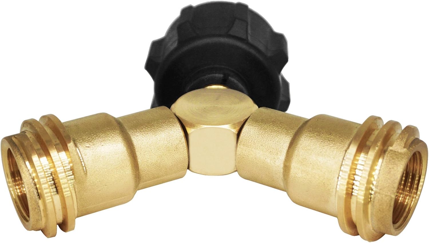 Propane Splitter, 2 Way LP Gas Adapter Tee Connector for 20lb Propane Tank Cylinder, Work with BBQ Grills, Camping Stoves, Gas Burners, Heater