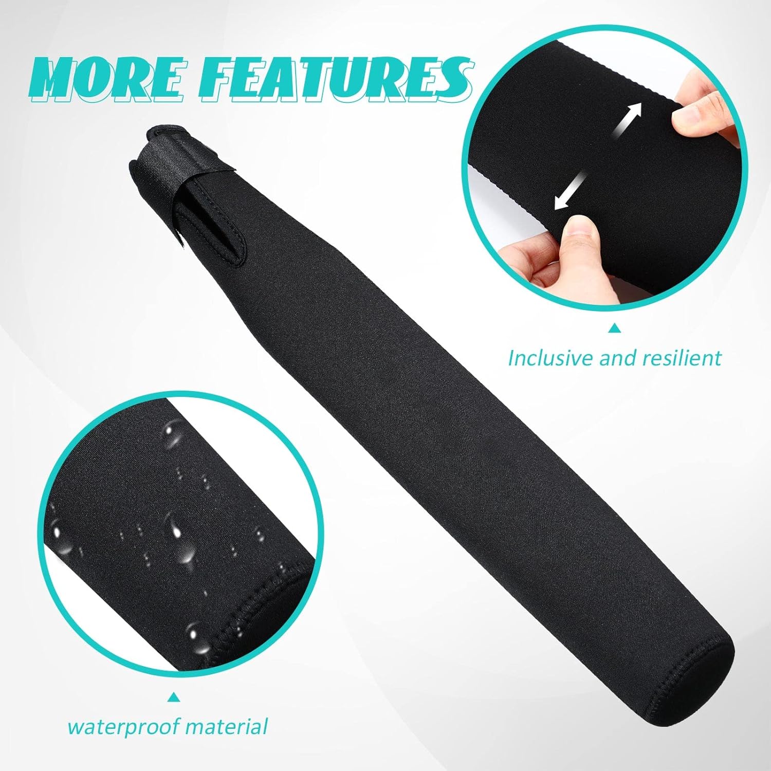 4 Pcs Baseball Bat Sleeve Softball Bat Warmer Batting Training for Composite Cover Warmer Sport Sleeve Protector Reduces Vibration, Black