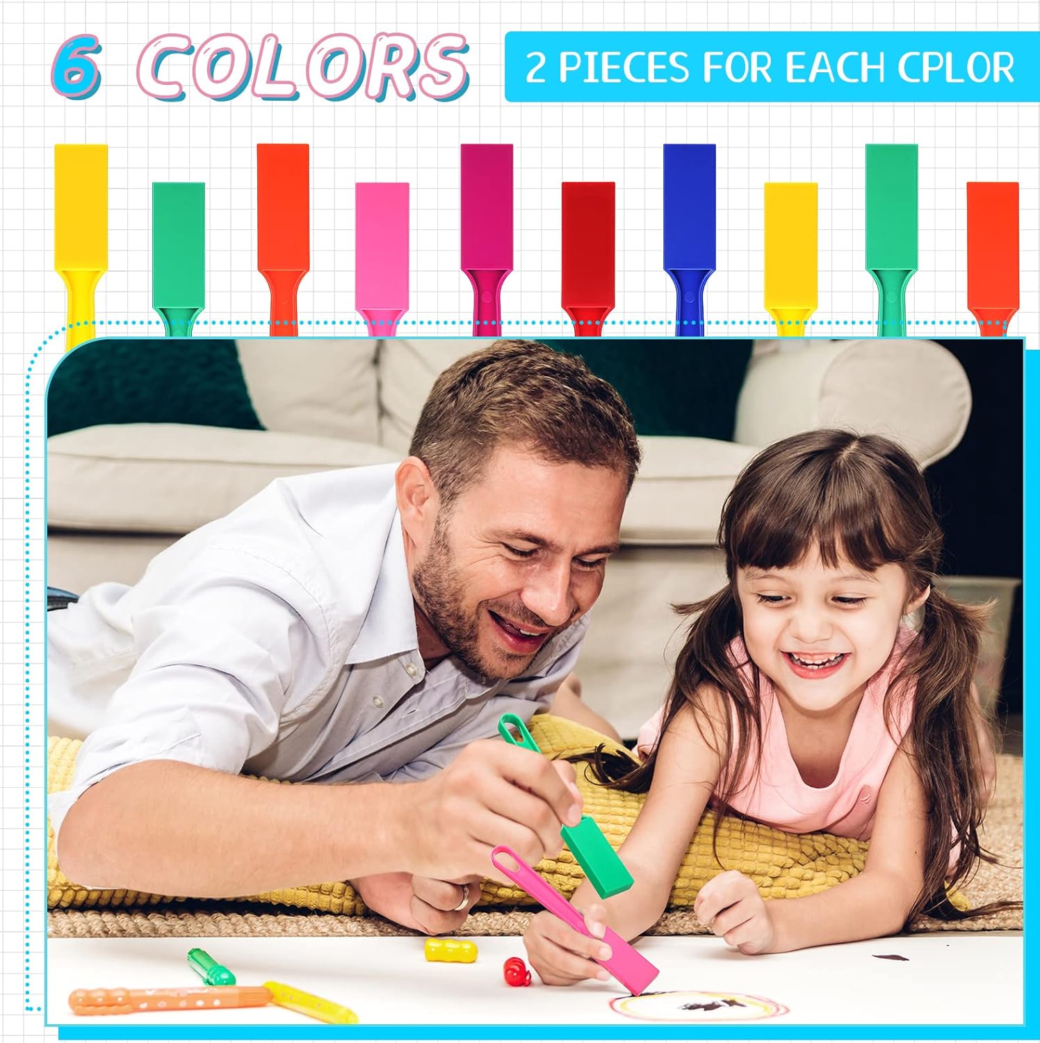 Magnet Wands for Kids Classroom Educational Learning Kits Rainbow Magnetic Wand Bulk 8 Inch Preschool Science Experiment Tools Learning Toys Bingo Games, 6 Colors 12 Pcs