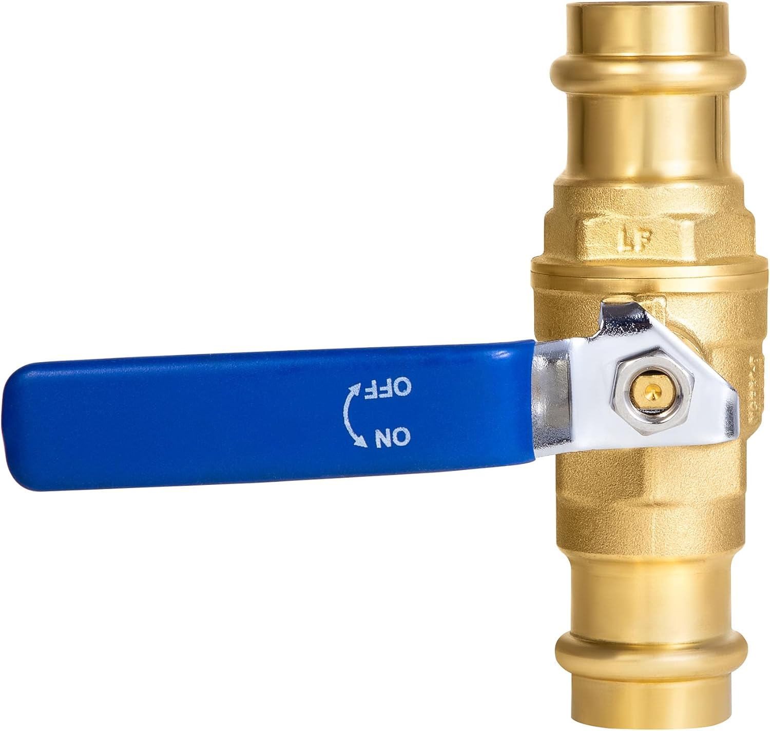 3/4 in Lead-Free Press Ball Valve,Press into 3/4"Copper Tubing Connection with EPDM O-ring