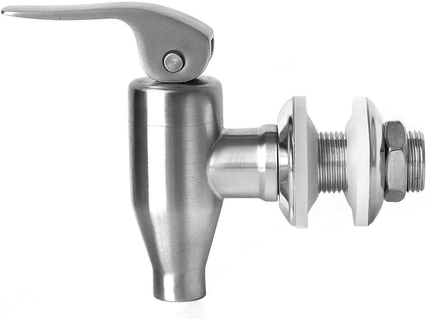 Beverage Dispenser Push Style Spigot,Stainless Steel Polished Finished, Water Dispenser Replacement Faucet, fits Berkey and Gravity Filter systems