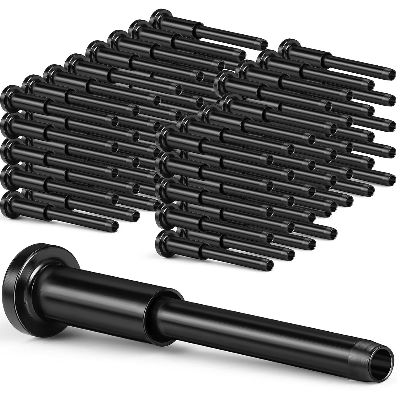 120 Pack Invisible Cable Railing kit, T316 Stainless Steel 1/8" Invisible Receiver and Swage Stud End for Cable Railing, Swage Tensioner 1/8" for Wood/Metal Post, Hardware Black
