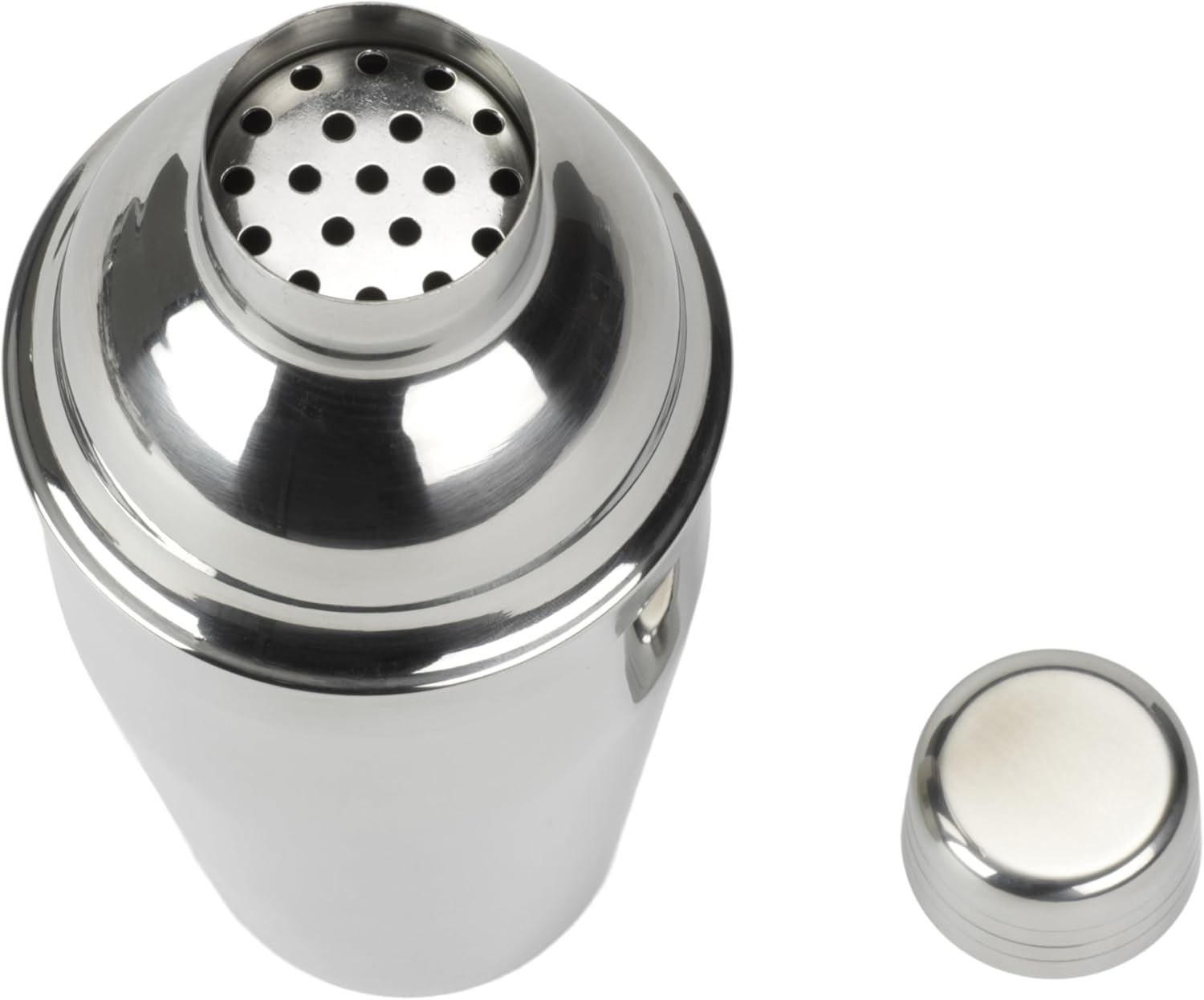 Gourmet 16oz Stainless Steel Cocktail Shaker with 1oz Jigger Cap, Bar Tool with Built-in Strainer, Freezer Safe Drink Mixer, Professional Shaker for Cocktails and Mixed Drinks