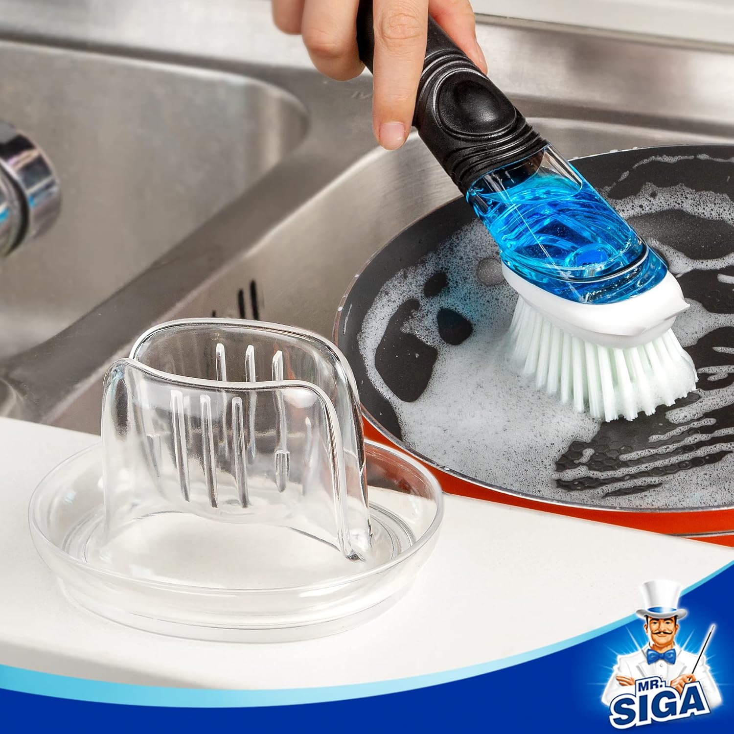 Soap Dispensing Dish Brush Refills, 4 Pack