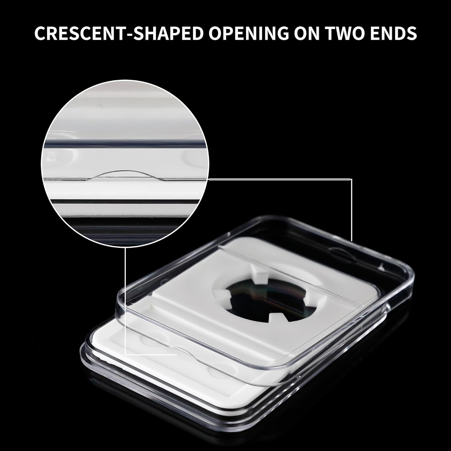 10 Packs 19mm Coin Slab Display Holder, Storage Case for NGC PCGS Grade Coin or US Mint Pennies, Clear Acrylic Cases for Coin Organize and Collection, Four-Point Fixation Coin Slab Capsules Protector