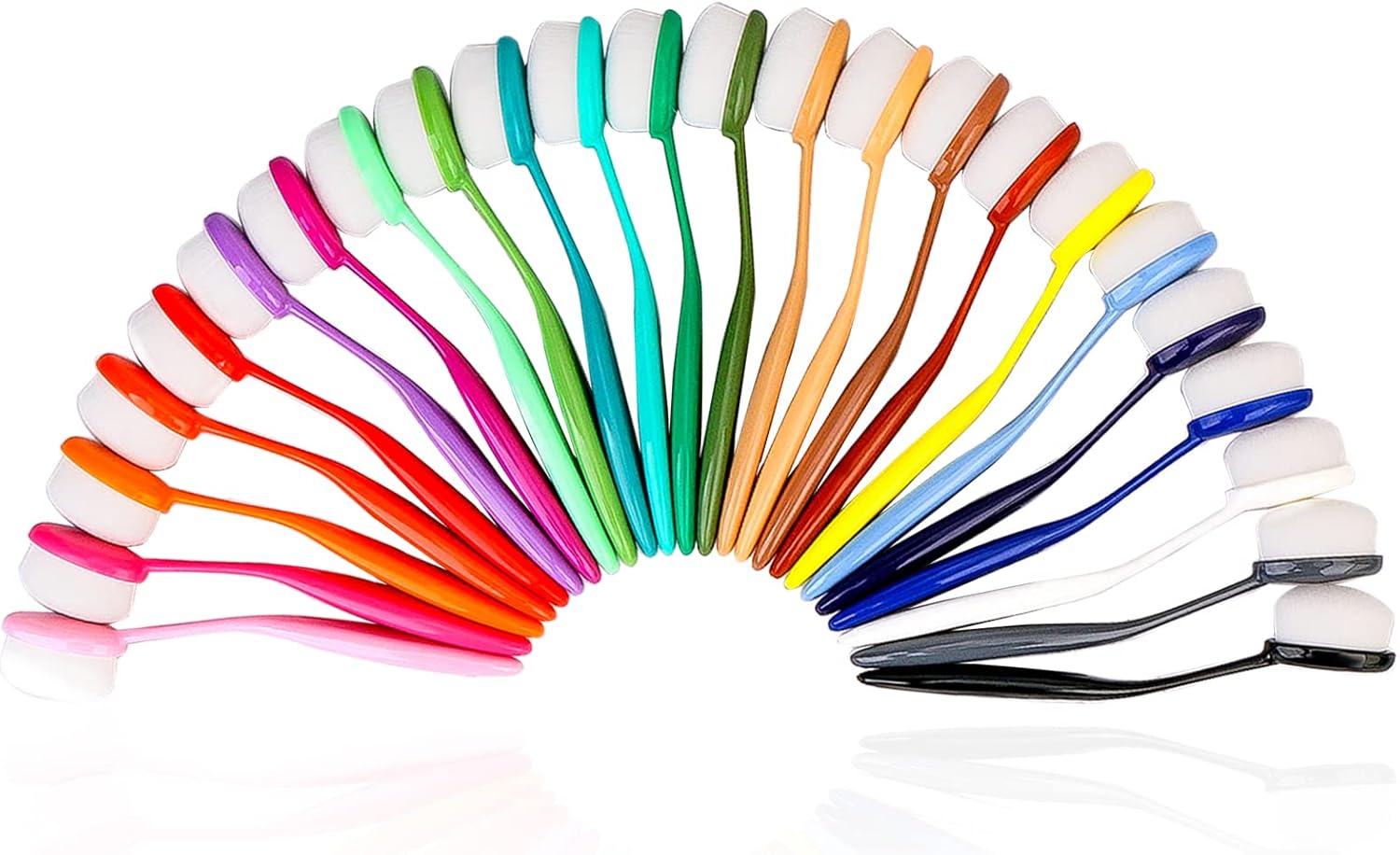 24 Pack Ink Blending Brushes Blenders,Ink Blending Tool for Card Making,Craft Broad Application Assortment Paper Crafter Color Code Handle Brush Head Size 0.85 Inches