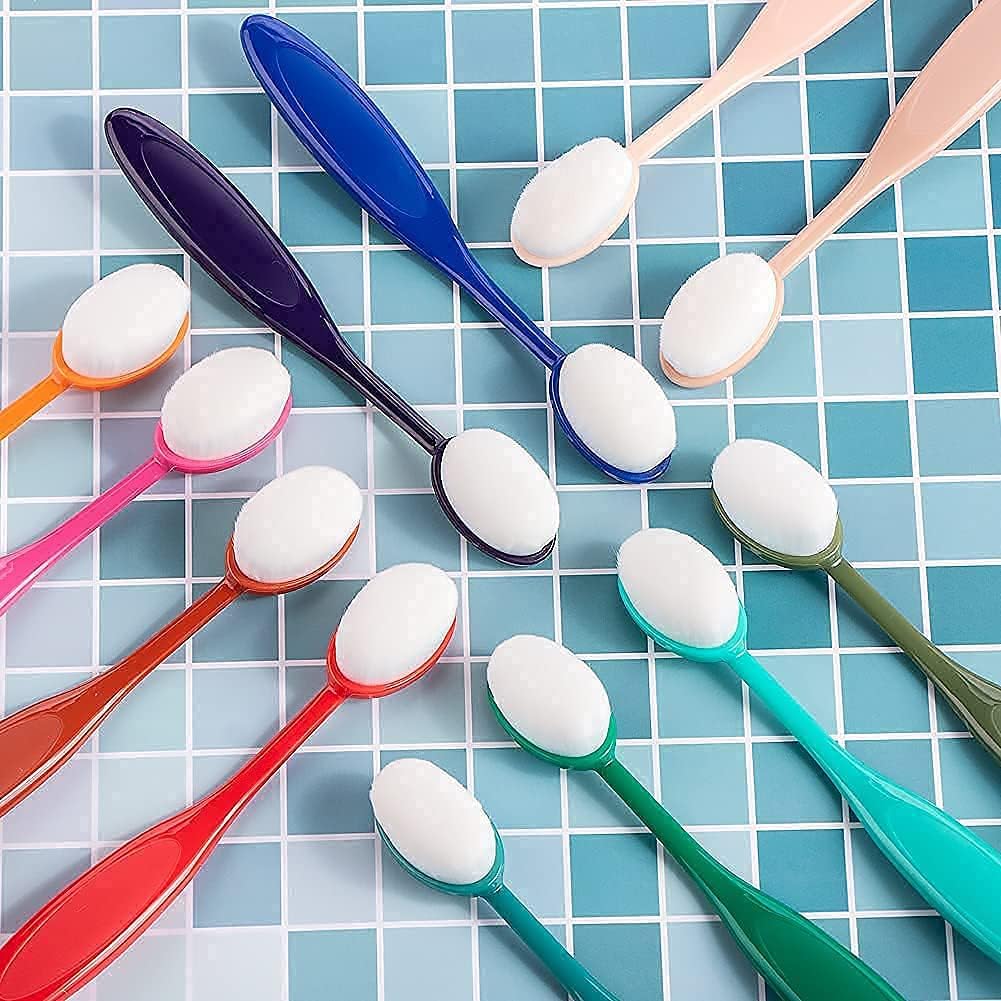 22 Pcs Color Coded Handle Ink Blending Brushes Set Tool Blender for Crafts Card Making Brush Head Width Size 0.85 Inches