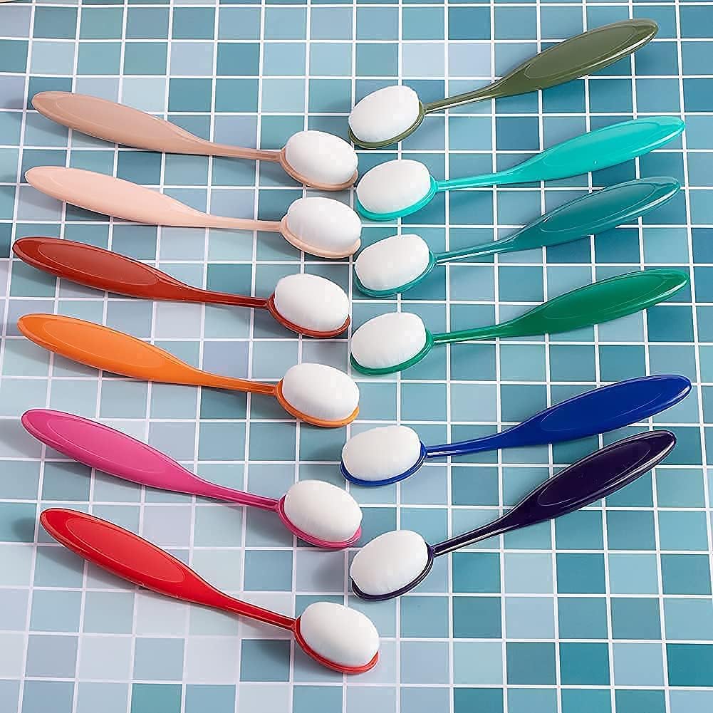 22 Pcs Color Coded Handle Ink Blending Brushes Set Tool Blender for Crafts Card Making Brush Head Width Size 0.85 Inches